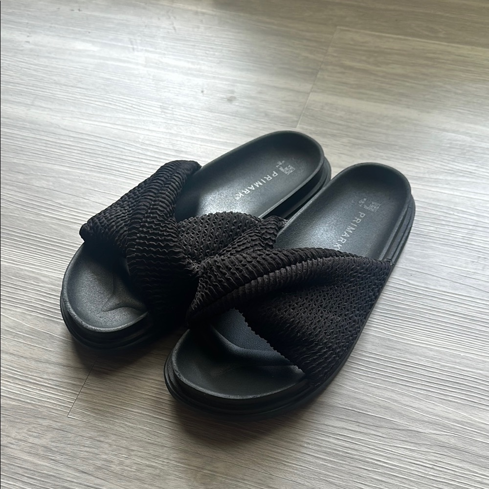 Black Slide Sandals